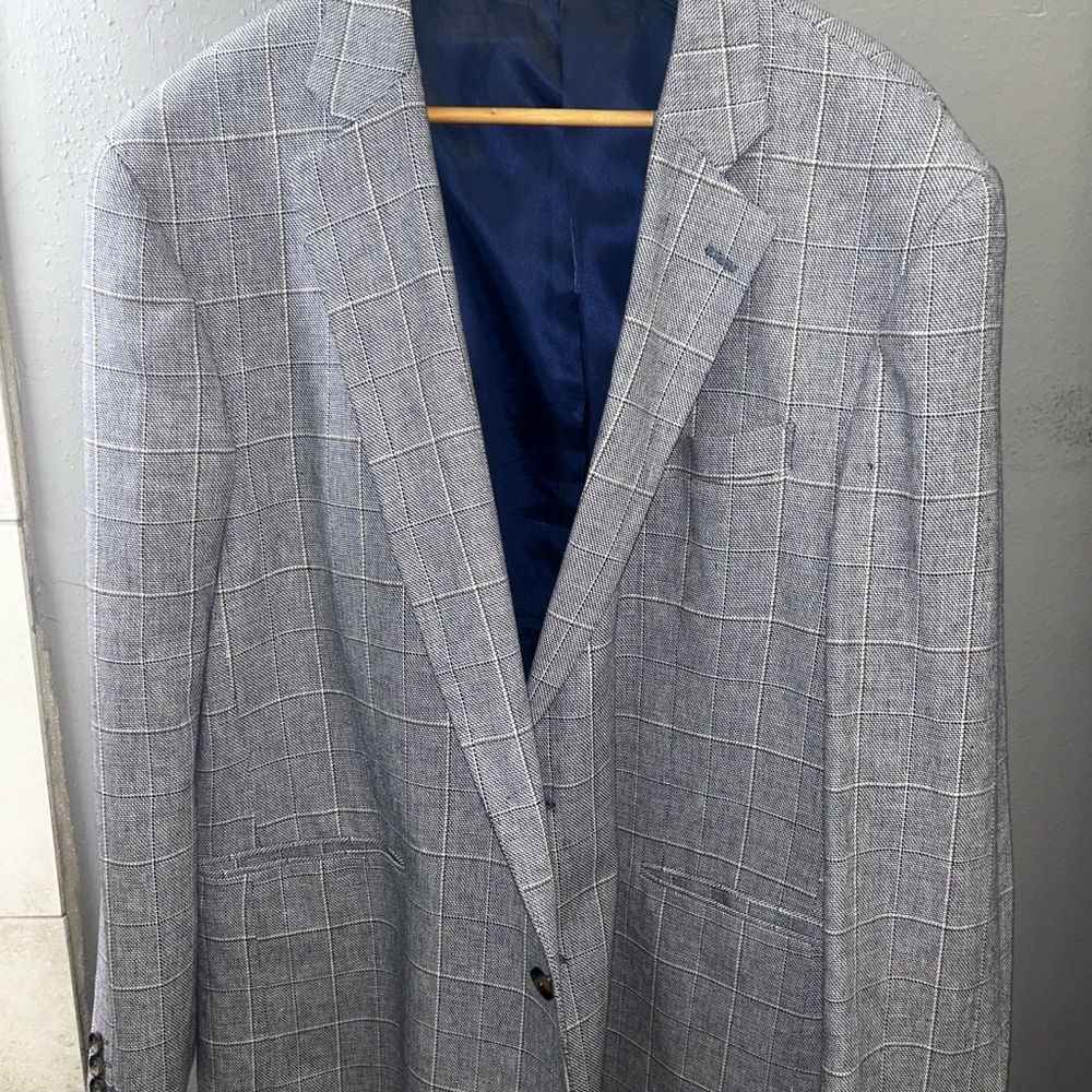 Stafford Gray Checkered Blazer